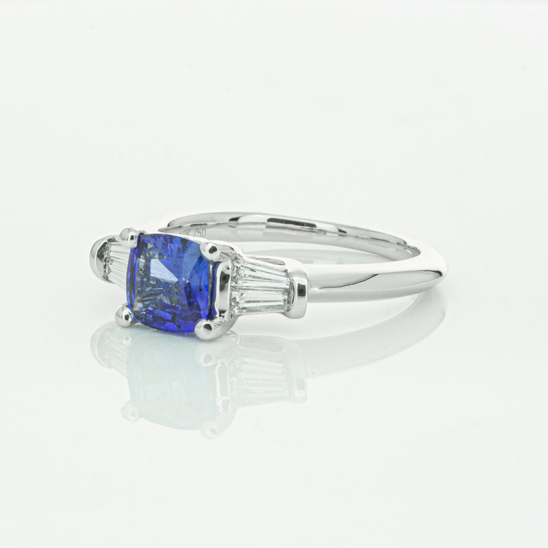 18ct White Gold Sapphire & Diamond Ring-Ring-Walker & Hall