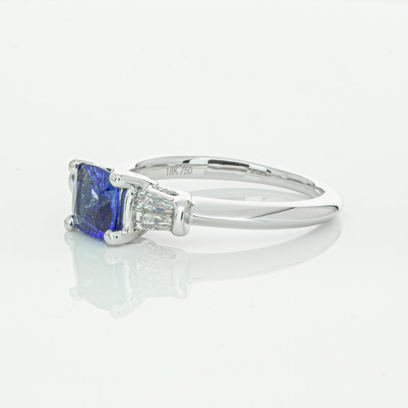 18ct White Gold Sapphire & Diamond Ring-Ring-Walker & Hall