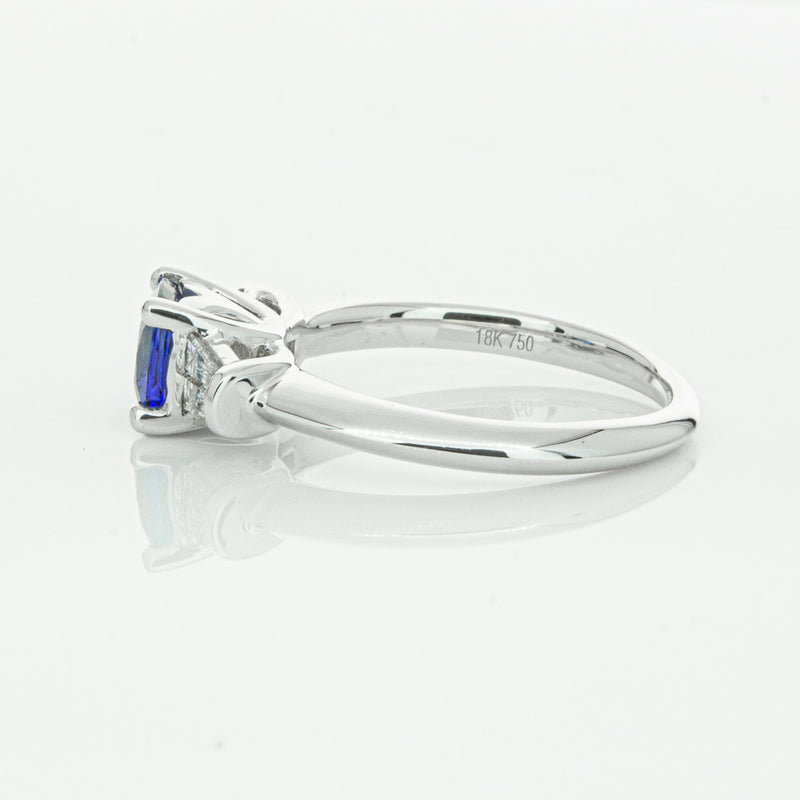 18ct White Gold Sapphire & Diamond Ring-Ring-Walker & Hall