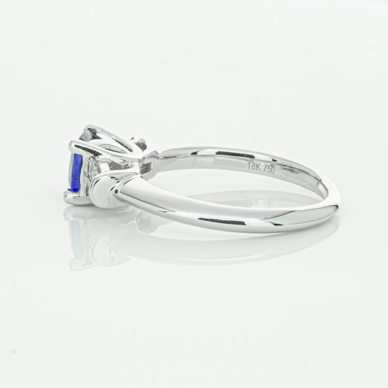 18ct White Gold Sapphire & Diamond Ring-Ring-Walker & Hall