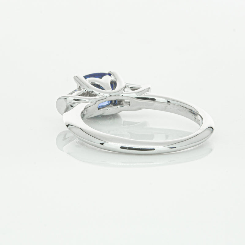 18ct White Gold Sapphire & Diamond Ring-Ring-Walker & Hall