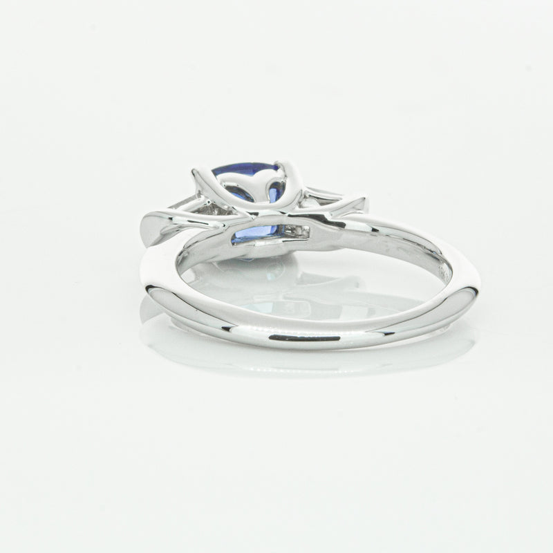 18ct White Gold Sapphire & Diamond Ring-Ring-Walker & Hall