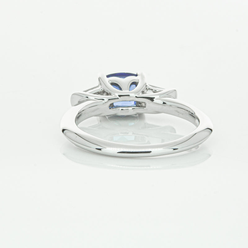 18ct White Gold Sapphire & Diamond Ring-Ring-Walker & Hall