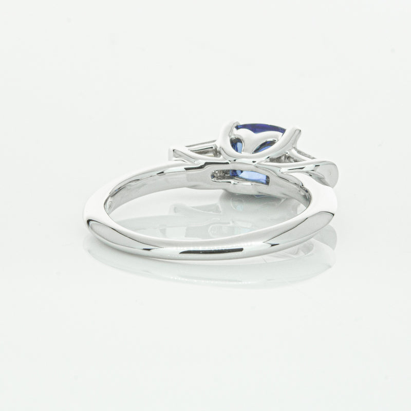 18ct White Gold Sapphire & Diamond Ring-Ring-Walker & Hall