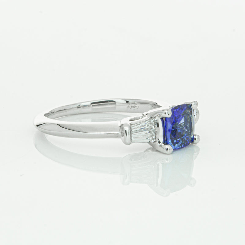 18ct White Gold Sapphire & Diamond Ring-Ring-Walker & Hall