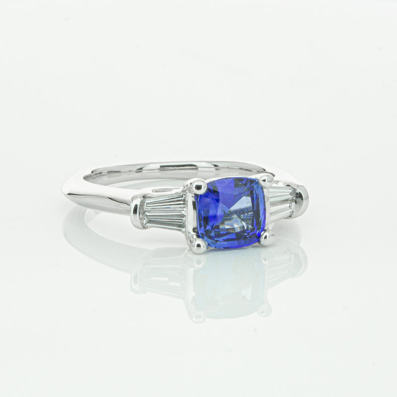 18ct White Gold Sapphire & Diamond Ring-Ring-Walker & Hall