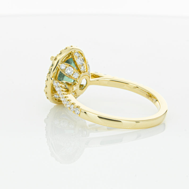 18ct Yellow Gold Emerald & Diamond Sierra Ring-Ring-Walker & Hall