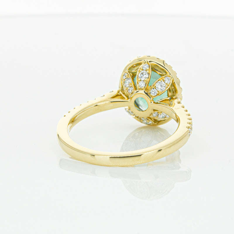 18ct Yellow Gold Emerald & Diamond Sierra Ring-Ring-Walker & Hall