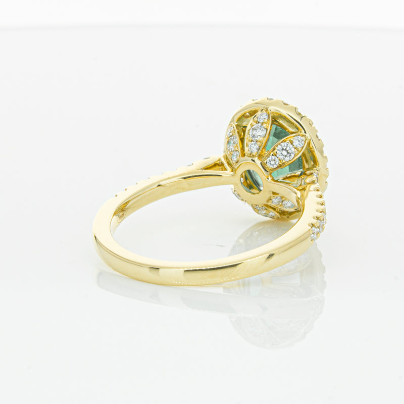 18ct Yellow Gold Emerald & Diamond Sierra Ring-Ring-Walker & Hall