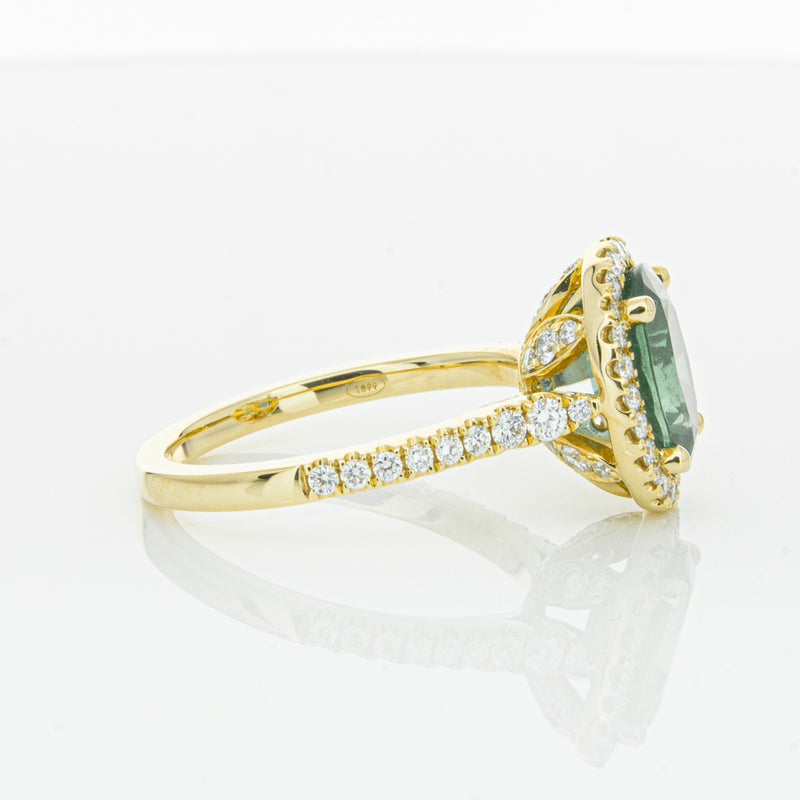 18ct Yellow Gold Emerald & Diamond Sierra Ring-Ring-Walker & Hall