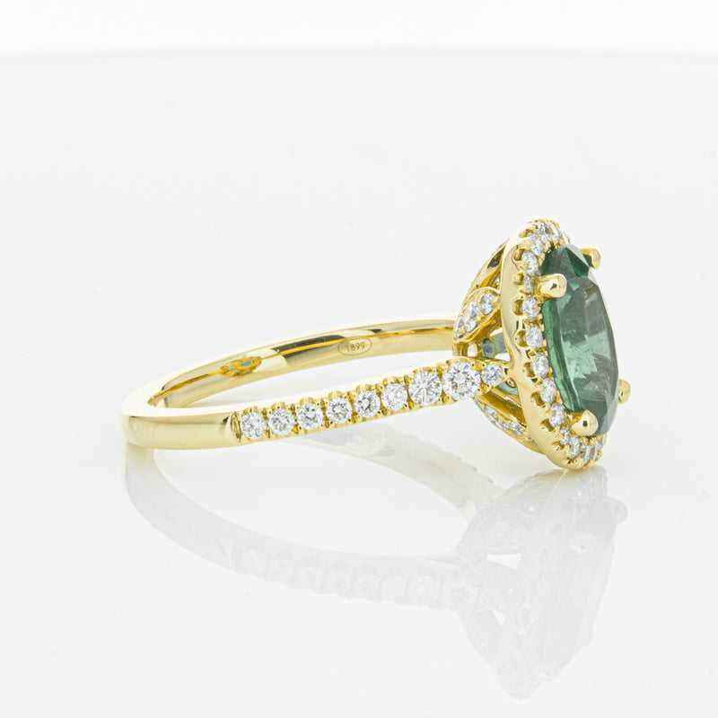 18ct Yellow Gold Emerald & Diamond Sierra Ring-Ring-Walker & Hall