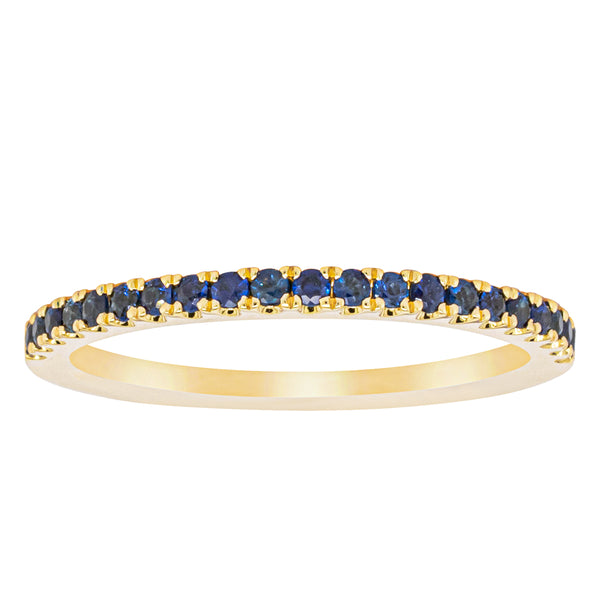 18ct Yellow Gold Sapphire Millie Band - Ring - Walker & Hall