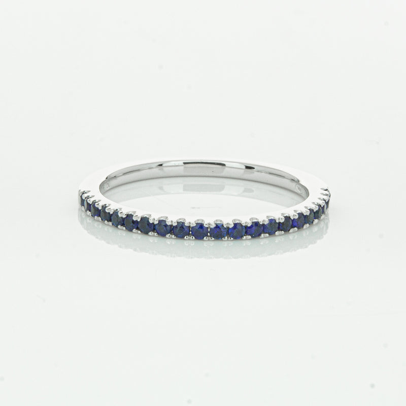 18ct White Gold Sapphire Millie Band-Ring-Walker & Hall