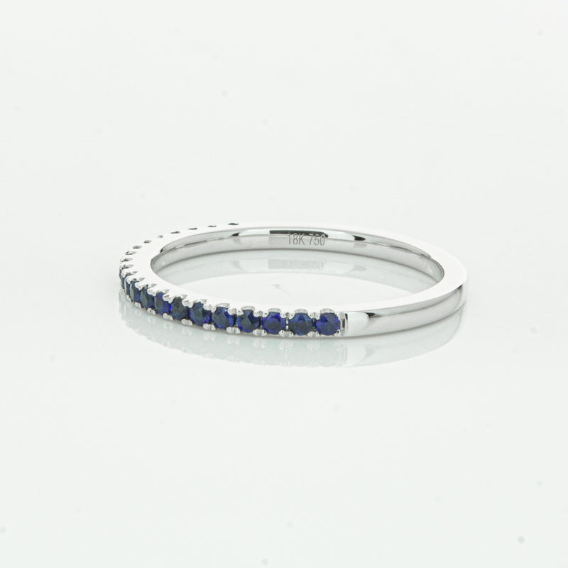 18ct White Gold Sapphire Millie Band-Ring-Walker & Hall