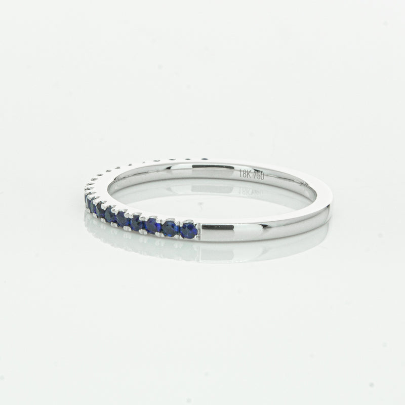 18ct White Gold Sapphire Millie Band-Ring-Walker & Hall