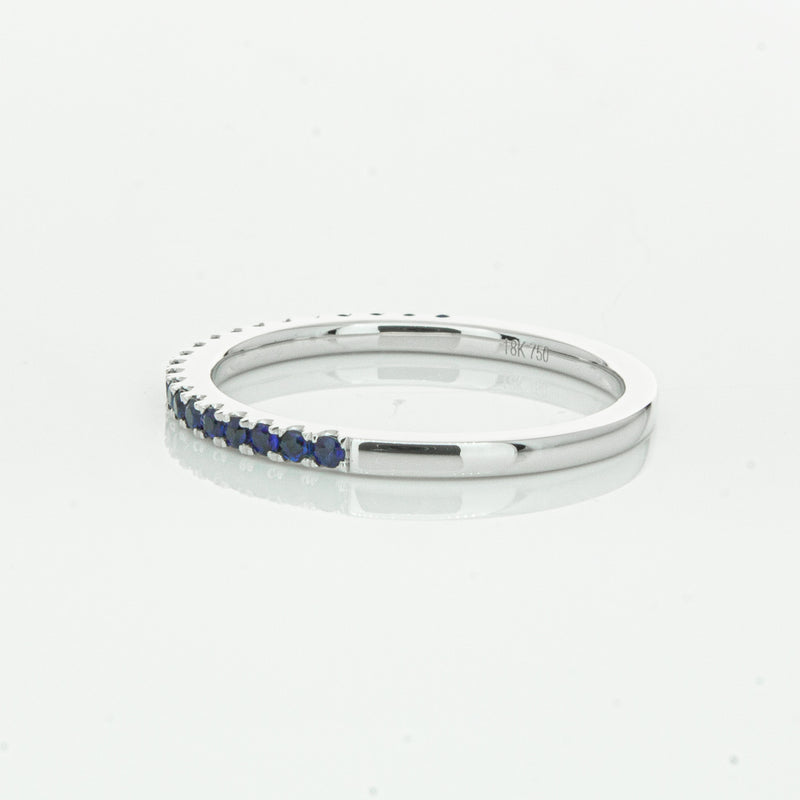 18ct White Gold Sapphire Millie Band-Ring-Walker & Hall