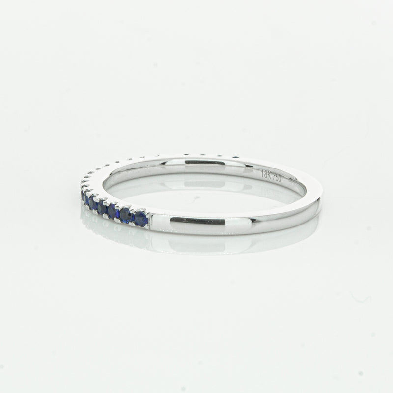 18ct White Gold Sapphire Millie Band-Ring-Walker & Hall