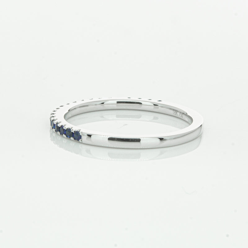 18ct White Gold Sapphire Millie Band-Ring-Walker & Hall