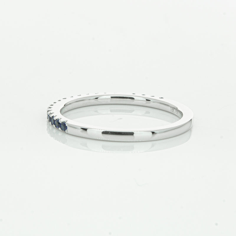 18ct White Gold Sapphire Millie Band-Ring-Walker & Hall