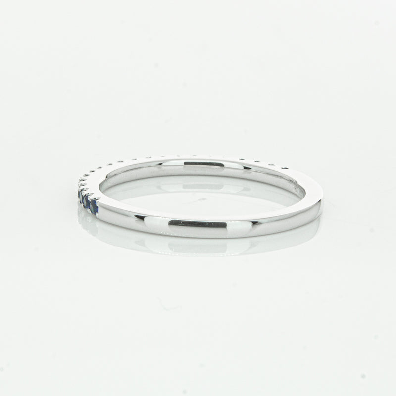 18ct White Gold Sapphire Millie Band-Ring-Walker & Hall