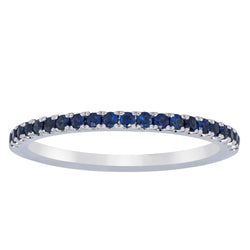 18ct White Gold Sapphire Millie Band - Ring - Walker & Hall