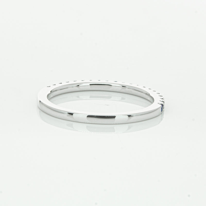 18ct White Gold Sapphire Millie Band-Ring-Walker & Hall