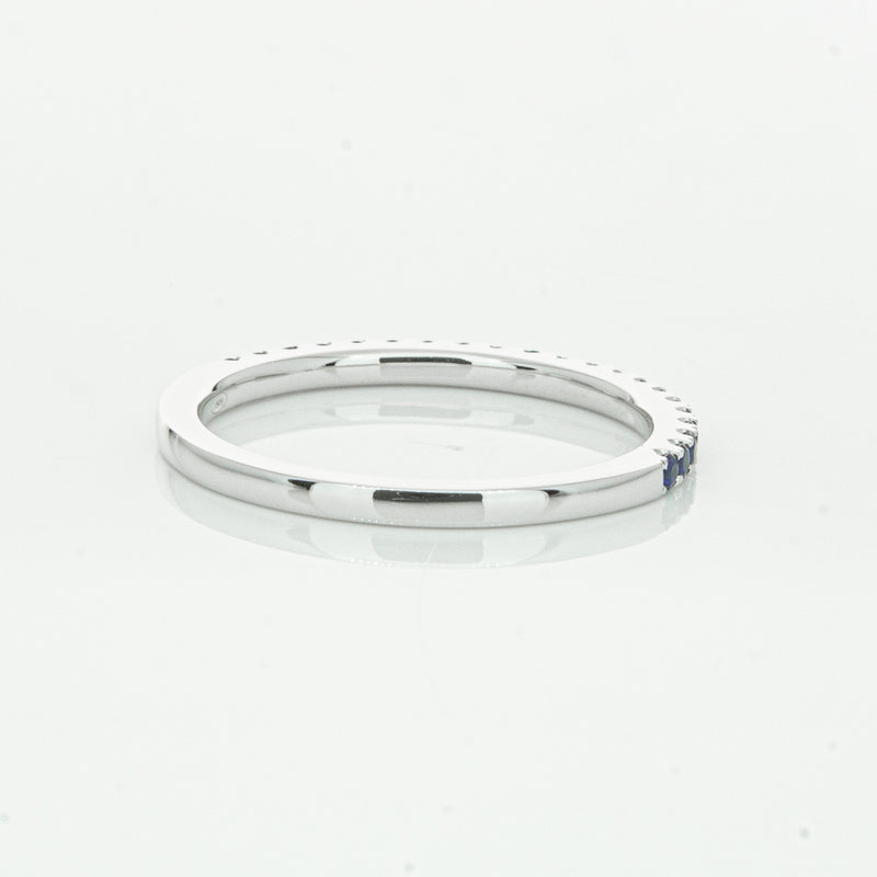 18ct White Gold Sapphire Millie Band-Ring-Walker & Hall