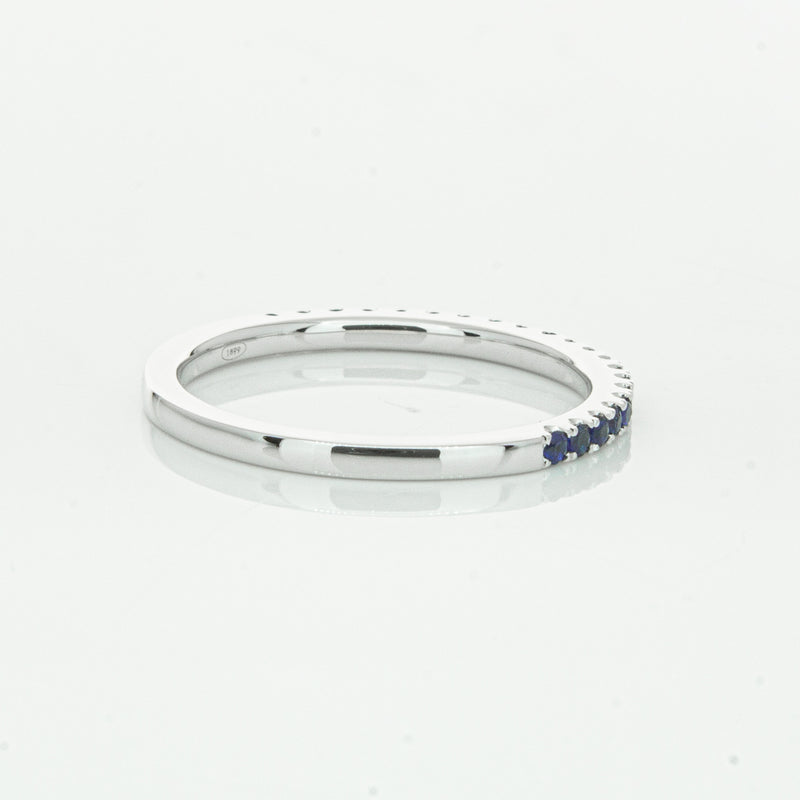18ct White Gold Sapphire Millie Band-Ring-Walker & Hall