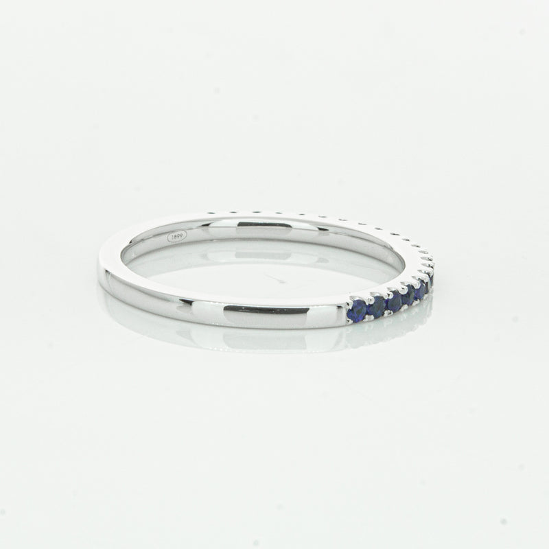 18ct White Gold Sapphire Millie Band-Ring-Walker & Hall