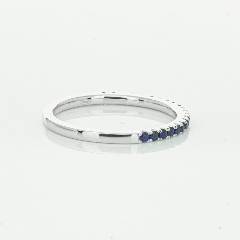 18ct White Gold Sapphire Millie Band-Ring-Walker & Hall