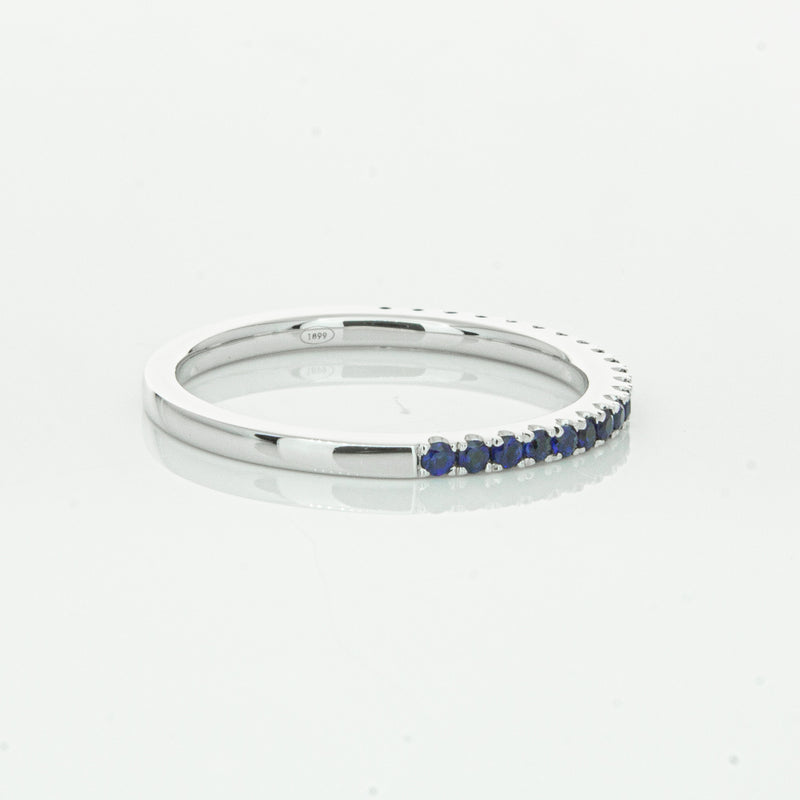 18ct White Gold Sapphire Millie Band-Ring-Walker & Hall
