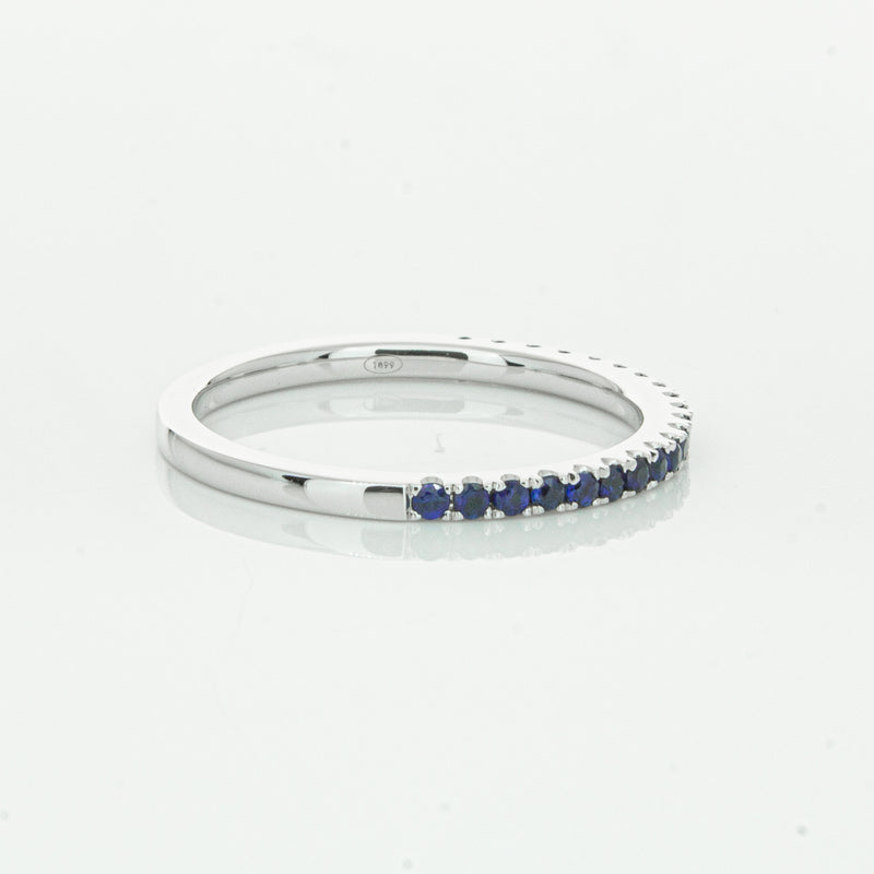 18ct White Gold Sapphire Millie Band-Ring-Walker & Hall