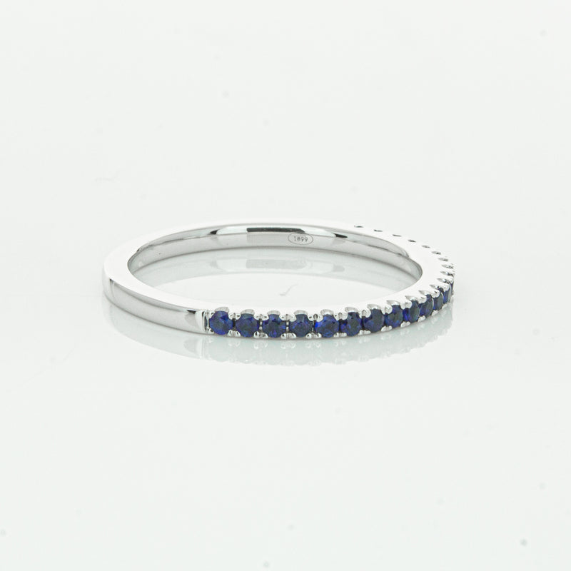 18ct White Gold Sapphire Millie Band-Ring-Walker & Hall