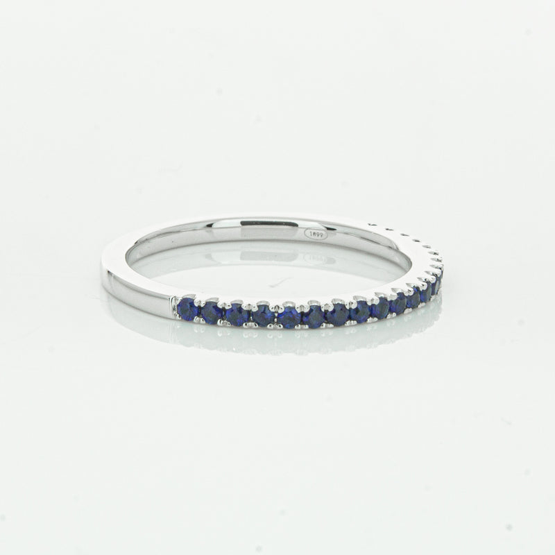 18ct White Gold Sapphire Millie Band-Ring-Walker & Hall