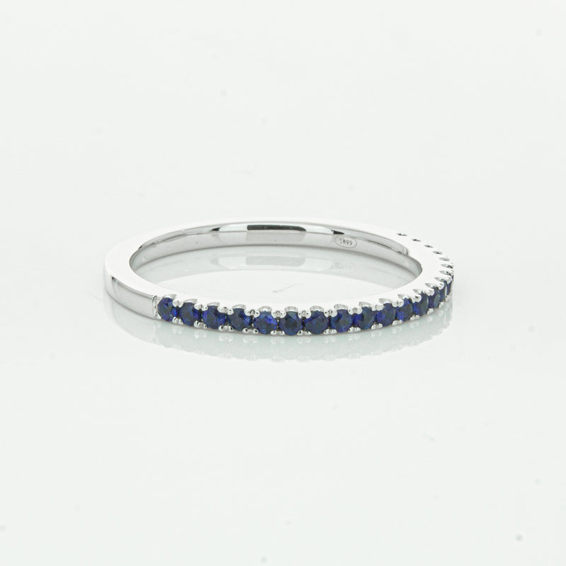 18ct White Gold Sapphire Millie Band-Ring-Walker & Hall