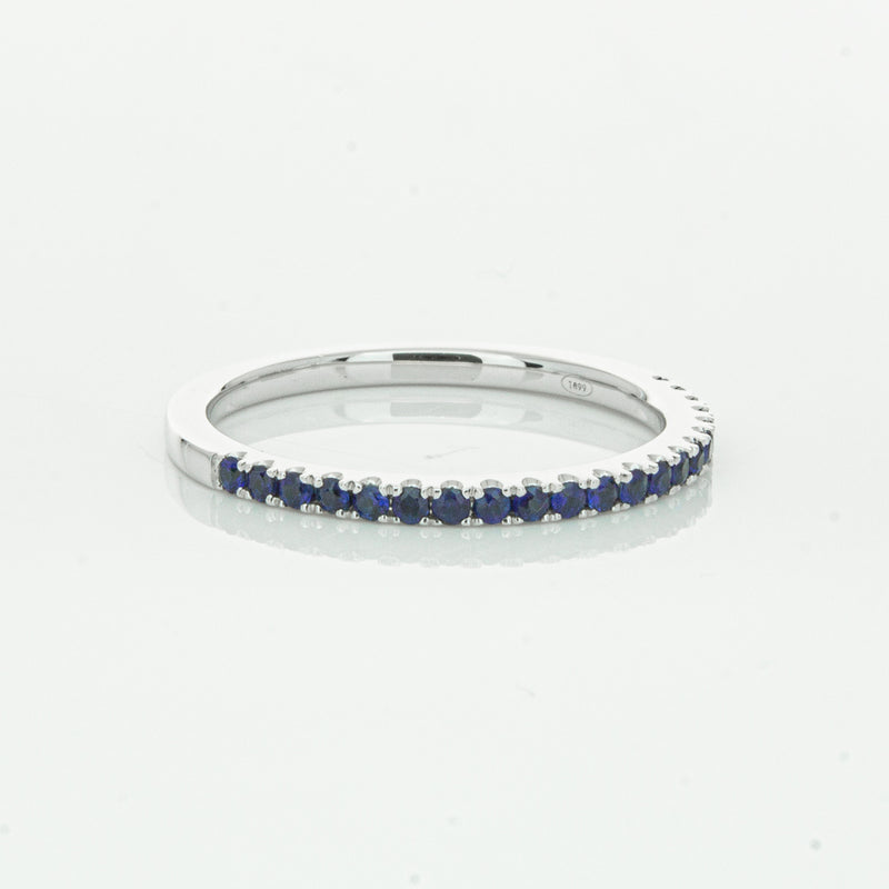 18ct White Gold Sapphire Millie Band-Ring-Walker & Hall