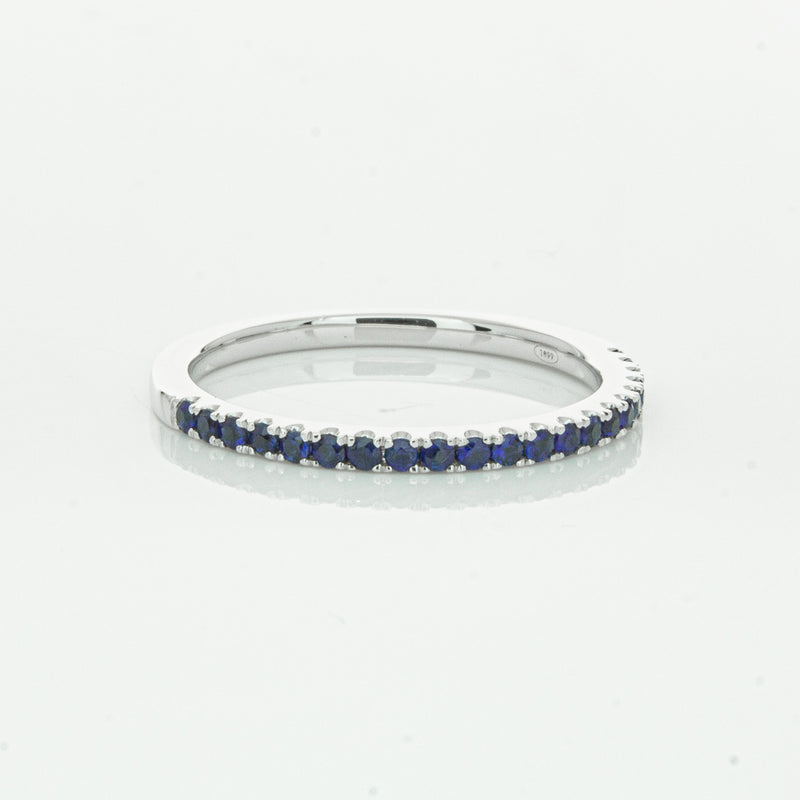 18ct White Gold Sapphire Millie Band-Ring-Walker & Hall