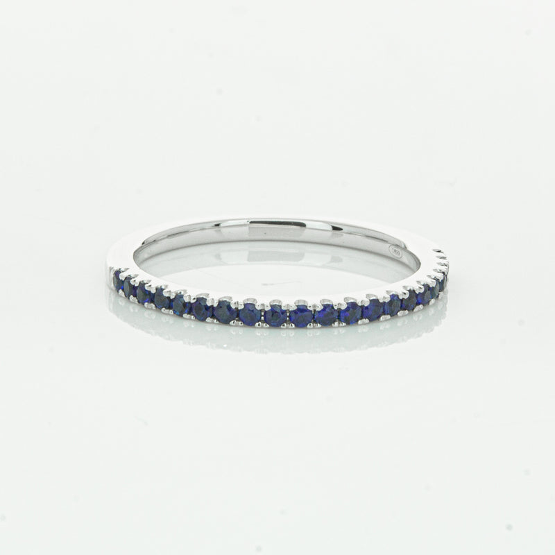 18ct White Gold Sapphire Millie Band-Ring-Walker & Hall