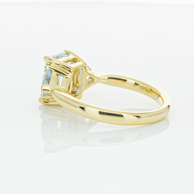 18ct Yellow Gold Aquamarine Malibu Ring-Ring-Walker & Hall
