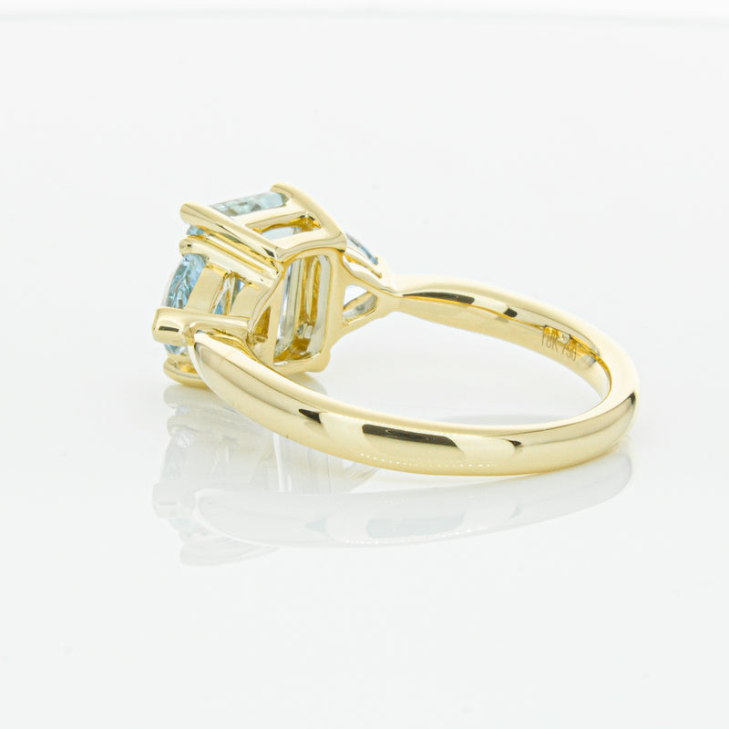 18ct Yellow Gold Aquamarine Malibu Ring-Ring-Walker & Hall