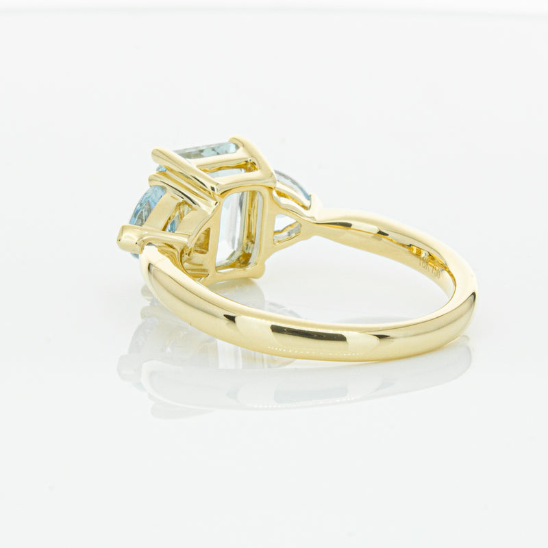 18ct Yellow Gold Aquamarine Malibu Ring-Ring-Walker & Hall