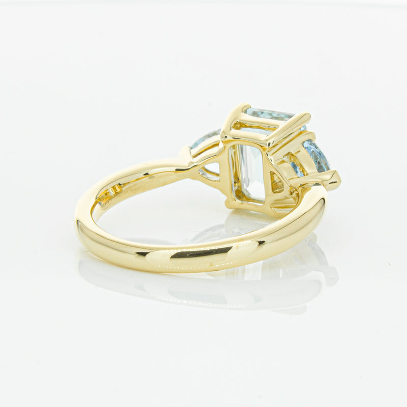 18ct Yellow Gold Aquamarine Malibu Ring-Ring-Walker & Hall