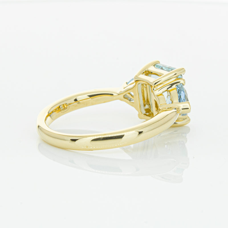 18ct Yellow Gold Aquamarine Malibu Ring-Ring-Walker & Hall