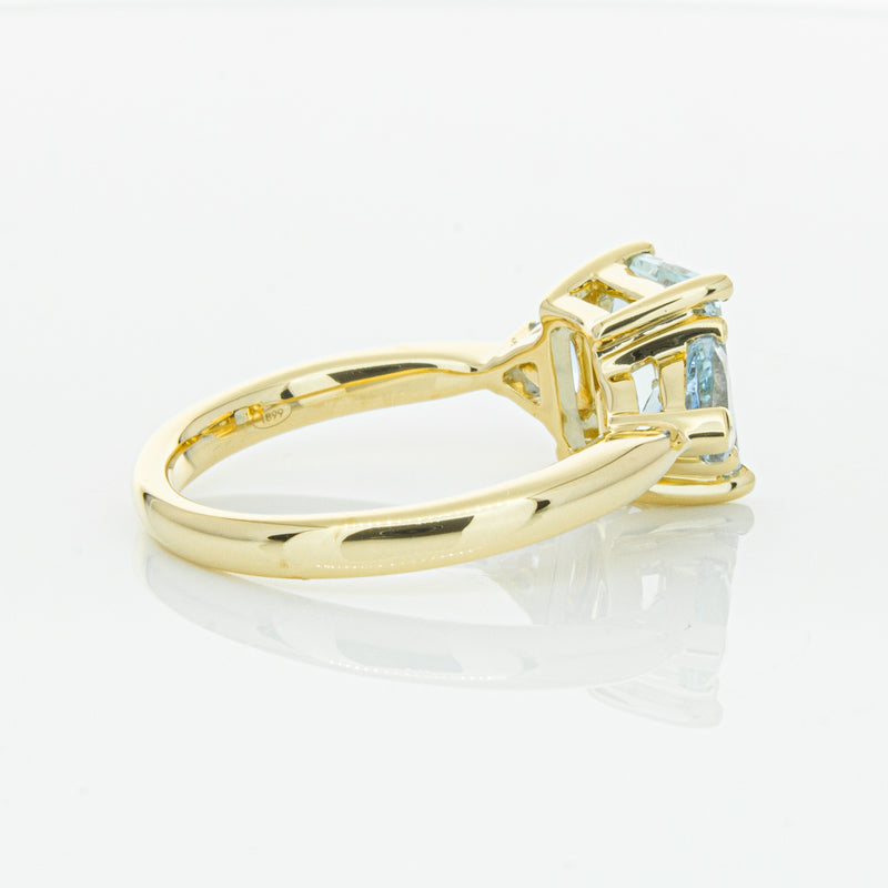 18ct Yellow Gold Aquamarine Malibu Ring-Ring-Walker & Hall