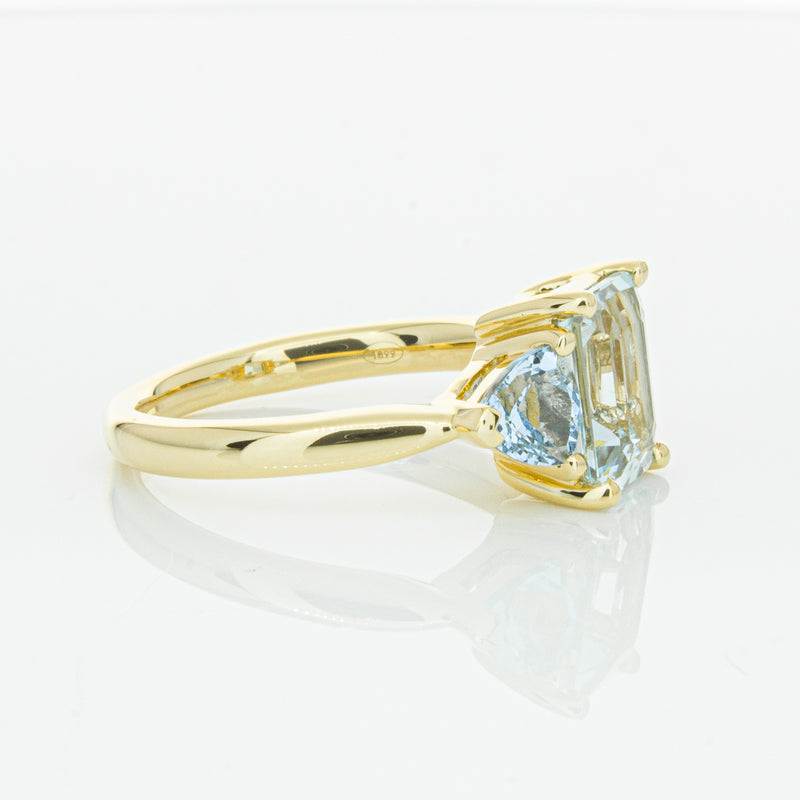 18ct Yellow Gold Aquamarine Malibu Ring-Ring-Walker & Hall