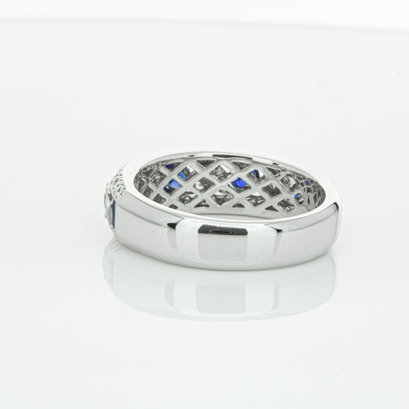 18ct White Gold Sapphire & Diamond Cecelia Ring-Ring-Walker & Hall