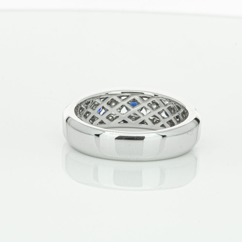 18ct White Gold Sapphire & Diamond Cecelia Ring-Ring-Walker & Hall