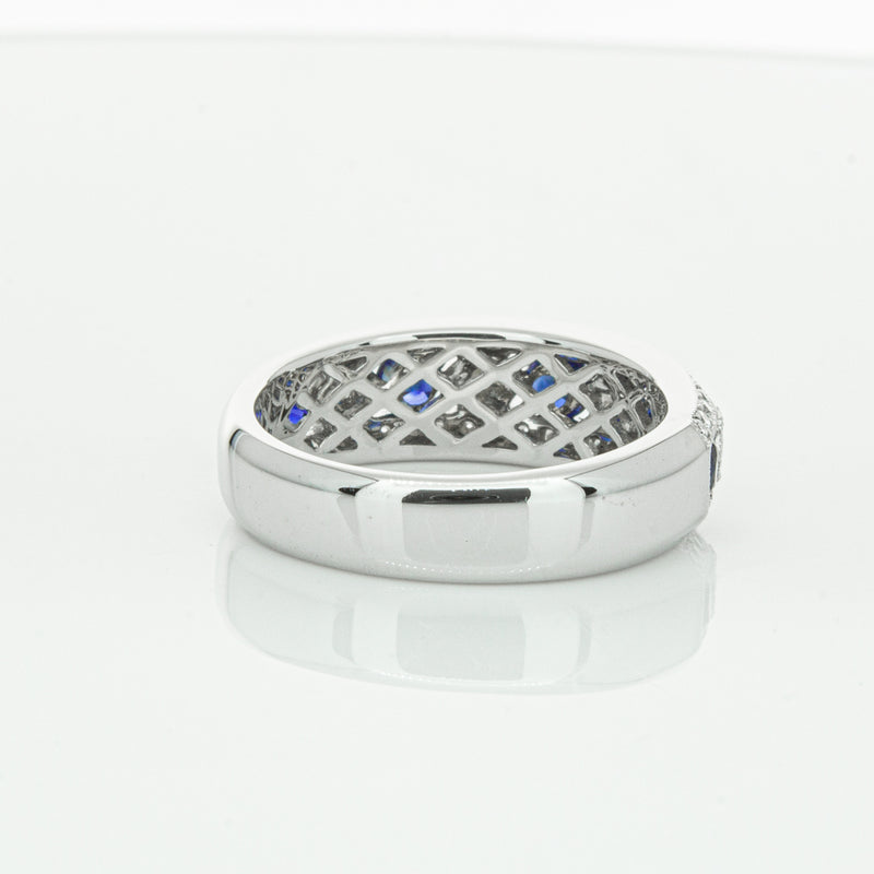 18ct White Gold Sapphire & Diamond Cecelia Ring-Ring-Walker & Hall