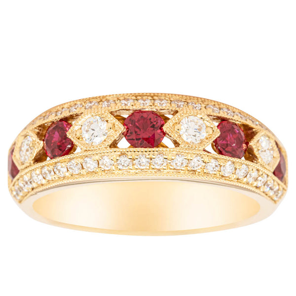 18ct Yellow Gold .74ct Ruby & Diamond Cecelia Ring - Ring - Walker & Hall