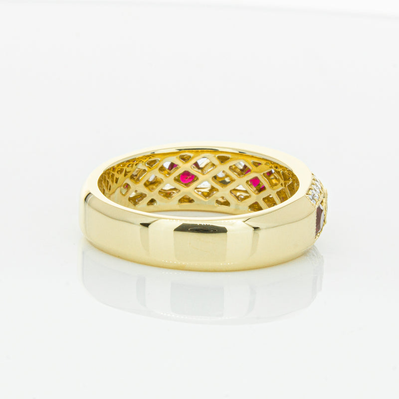 18ct Yellow Gold Ruby & Diamond Cecelia Ring-Ring-Walker & Hall